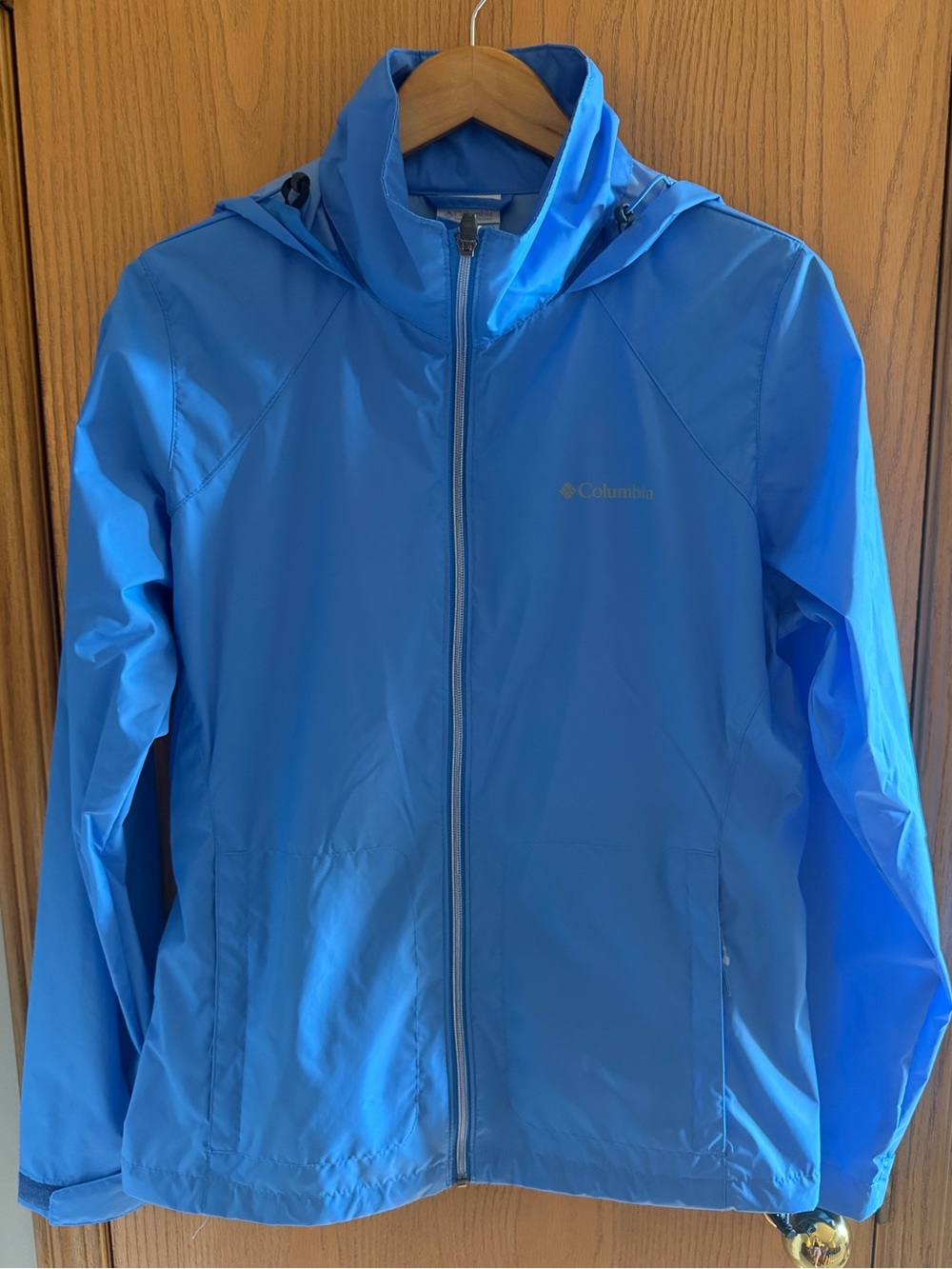 Columbia Like New Bold Blue Switchback Rain Shell Jacket Women’s Size L